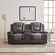 Briscoe Light And Dark Gray Double Glider Reclining Loveseat With Center Console
