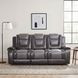 Briscoe Light And Dark Gray Double Reclining Sofa With Drop Down Cup Holders