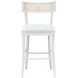 Britta Matte White Lacquer Counter Height Stool