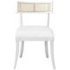 Britta White Lacquer Performance Fabric Dining Chair