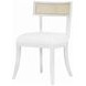 Britta White Lacquer Performance Fabric Dining Chair
