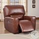 Broadway Brown Leather Glider Power Recliner with Power Headrest and USB Charging