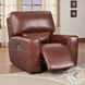 Broadway Brown Leather Glider Power Recliner with Power Headrest and USB Charging