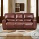 Broadway Brown Leather Lay Flat Power Reclining Living Room Set with USB Charging