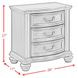 Rosalinda Mahogany 2 Drawer Nightstand with USB Charging