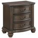 Rosalinda Mahogany 2 Drawer Nightstand with USB Charging