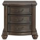 Rosalinda Mahogany 2 Drawer Nightstand with USB Charging