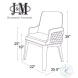 Brunswick Light And Dark Gray Arm Chair Set of 2