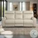 Bryant Taupe Leather Lay Flat Power Reclining Living Room Set with USB Charging
