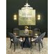 Bryce Navy 60" Round Glass Top Dining Table
