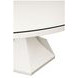 Bryce White 60" Round Glass Top Dining Table