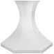 Bryce White 60" Round Glass Top Dining Table