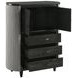 Skyline Onyx and Gray Upholstered Panel Bedroom Set