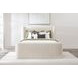 Shiloh White Mocha Performance Fabric Queen Upholstered Platform Bed