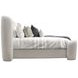 Shiloh White Mocha Performance Fabric Queen Upholstered Platform Bed