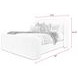 Shiloh White Mocha Performance Fabric Queen Upholstered Platform Bed