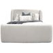 Shiloh White Mocha Performance Fabric King Upholstered Platform Bed