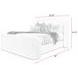 Shiloh White Mocha Performance Fabric King Upholstered Platform Bed