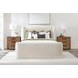 Shiloh White Mocha Performance Fabric King Upholstered Platform Bed