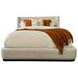 Sofia Blanched Almond Upholstered Queen Panel Bed