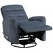 Takami Blue Swivel Recliner