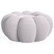 Pumpkin Gray Upholstered Swivel Chair and Round Ottoman