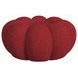 Pumpkin Red Upholstered Swivel Chair and Round Ottoman