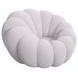 Pumpkin Gray Upholstered Swivel Chair and Round Ottoman