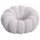 Pumpkin Gray Upholstered Swivel Chair and Round Ottoman