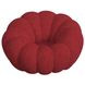 Pumpkin Red Upholstered Swivel Chair and Round Ottoman