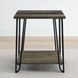 Harper Brown Square End Table with Sintered Stone Inlay