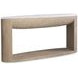 Loggia White and Aria Oval Travertine Top Console Table
