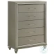 Lumina High Gloss Gray 2 Drawer Chest