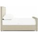 Sawyer Beige Upholstered King Panel Bed