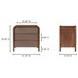 Rye Warm Brown 3 Drawer Nightstand
