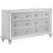 Stardust White 6 Drawer Dresser