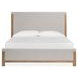 Plum Creek Sierra Brown and Elite Dove California King Upholstered Panel Bed