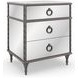 Fontainebleau Sea Smoke Leaf 3 Drawer Nightstand