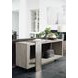 Linea Cerused Greige And Textured Graphite Metal Console Table