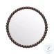 Baria Walnut Finish Round Wall Mirror