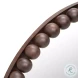 Baria Walnut Finish Round Wall Mirror
