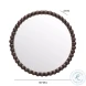Baria Walnut Finish Round Wall Mirror