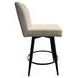 Metal Base Barstools Champagne Performance Fabric Swivel Bar Stool