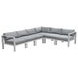 Nash Outdoor Seating Buff 6 Piece Outdoor Modular Sectional