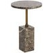 Mizani Dark Emperador Round Concrete Top Outdoor End Table