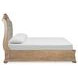 Marisol Fawn and Cream King Leather Upholstered Storage Sleigh Bed