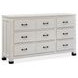 Harper Springs Silo White and Black 6 Drawer Dresser with Arched Mirror