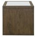 Ironwood Homestead Brown Rectangular Glass Top End Table