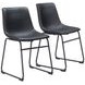 Smart Black and Black Dining Chair Set of 2