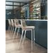 Magnus Gray And Brushed Stainless Steel Bar Stool Set Of 2